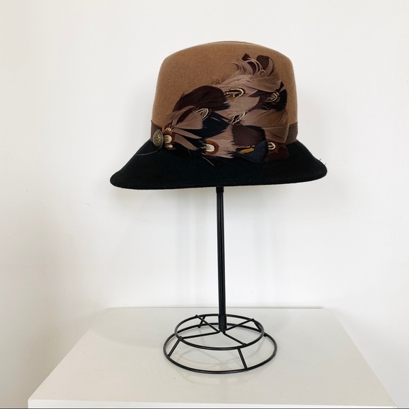 NEW beautiful 100% wool feather fedora. - Picture 3 of 6